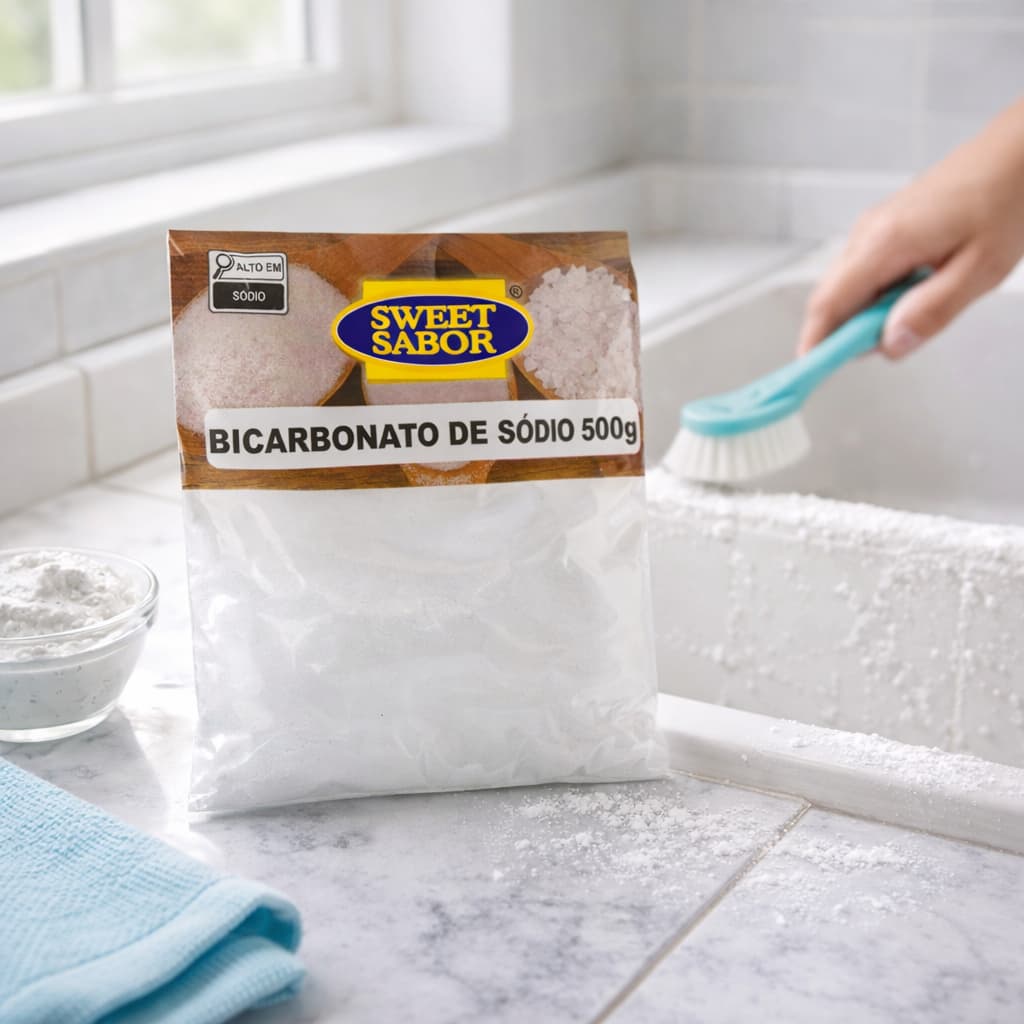 Bicarbonato de Sódio Sweet Limpeza Profunda Multiuso Desengordurante Natural Puro 500gr