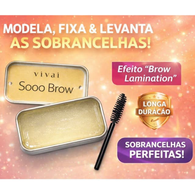 Modelador de Sobrancelhas com Colágeno Vivai Soap Fixação e Tratamento, Volumoso e Natural