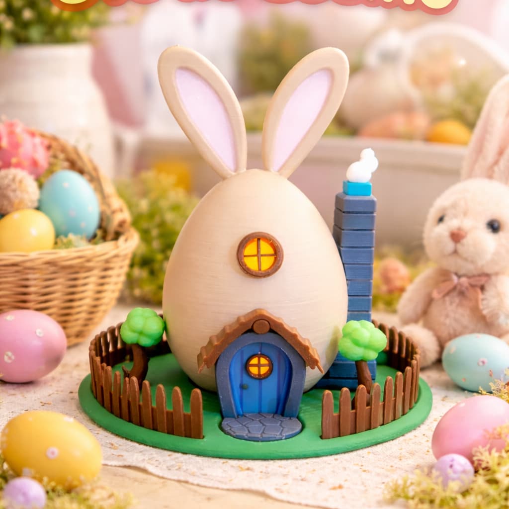 Casa Ovo Coelho Páscoa Decorativa Casinha Miniatura Enfeite Páscoa Decoração Mesa Pascoa Coelho