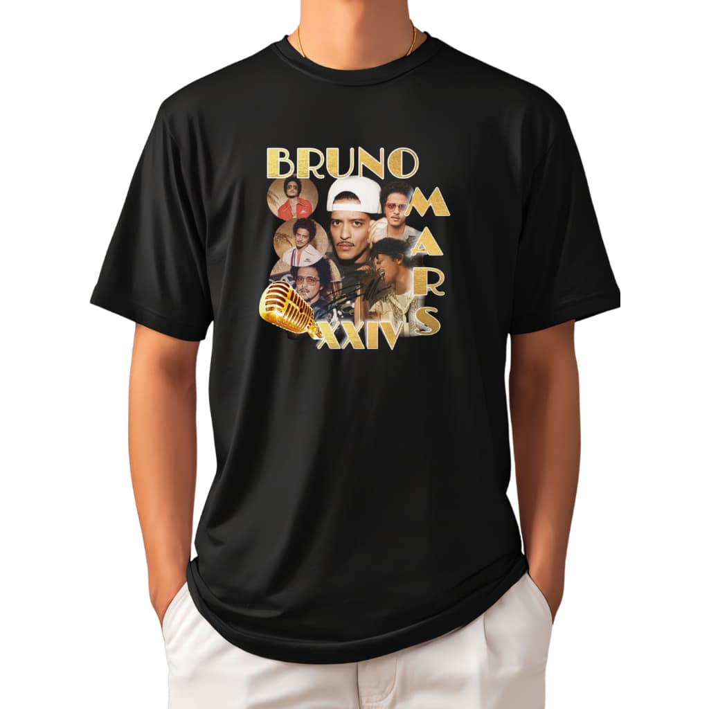 Camiseta Camisa Bruno Mars Algodão