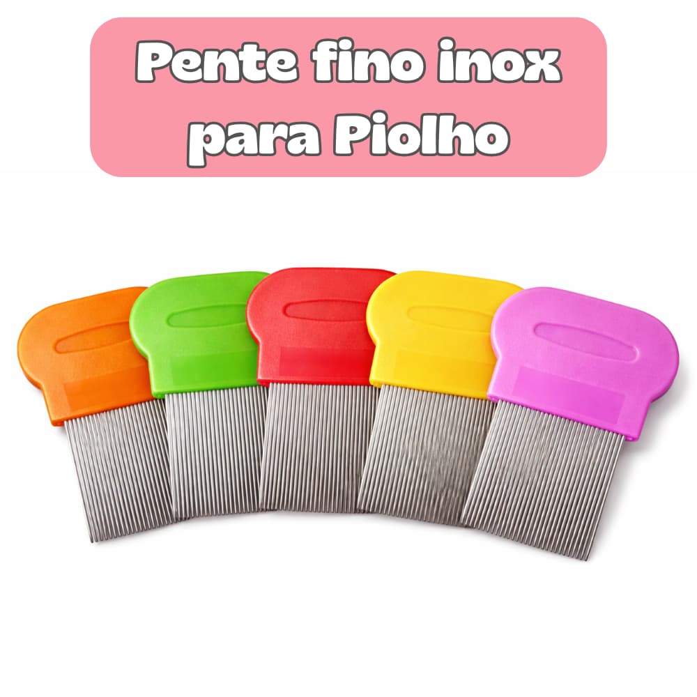 Pente Fino para Piolho Compacto Inox