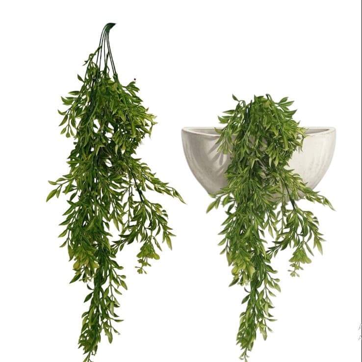 Pendente Samambaia 90 cm verde e branco