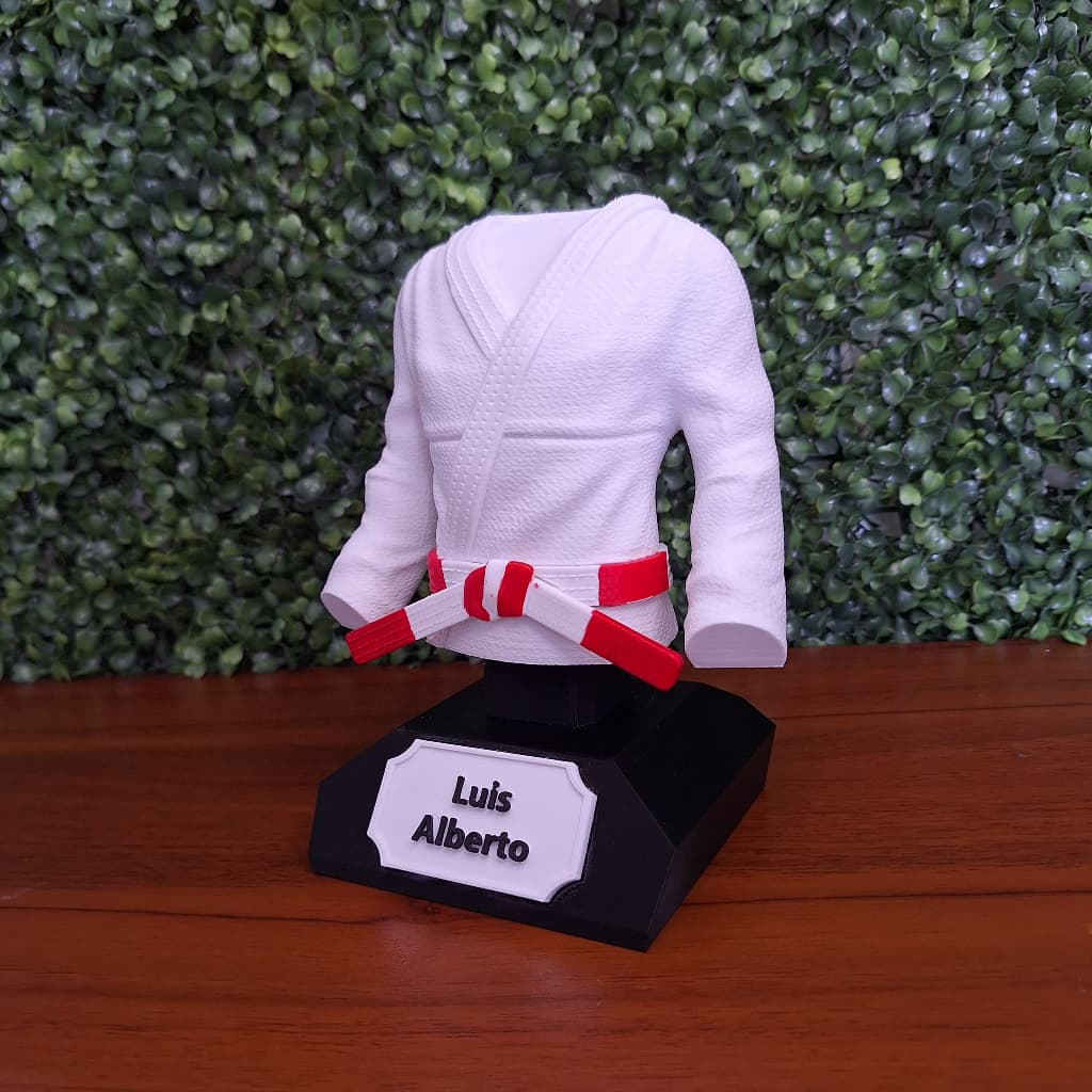 Troféu kimono Jiu-Jitsu/Karatê/Judô Personalizado 12cm