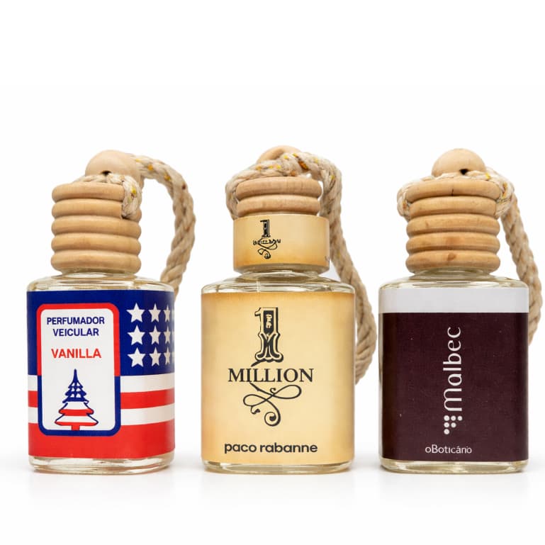 Kit 1/2/3 Aromas Masculinos Premium para Carro Vanila - Maubec - Milion