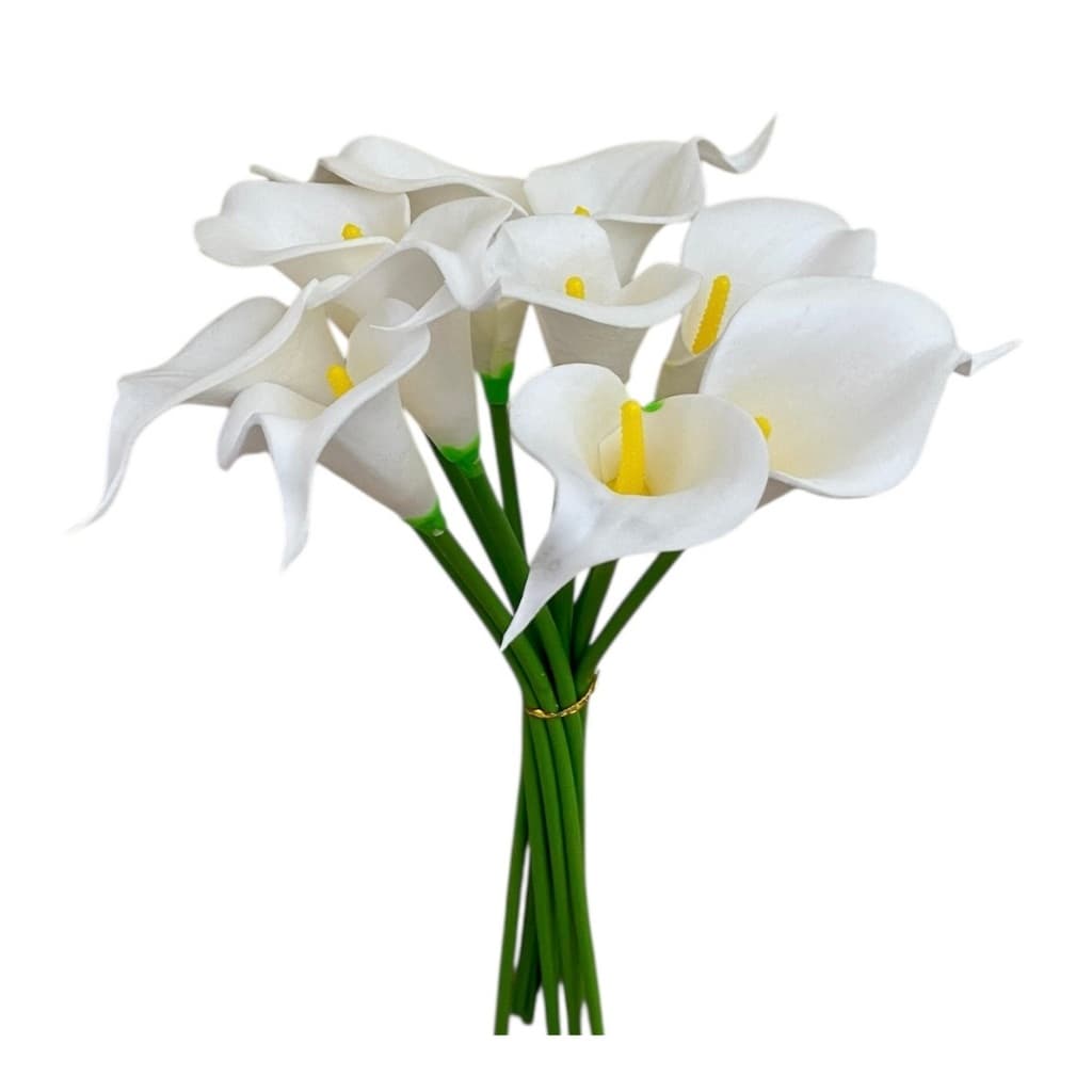 Buquê Copo Leite Artificial 6 Flores Ramalhete Toque Real Decorações Eventos Casamentos, Residencial Decoração
