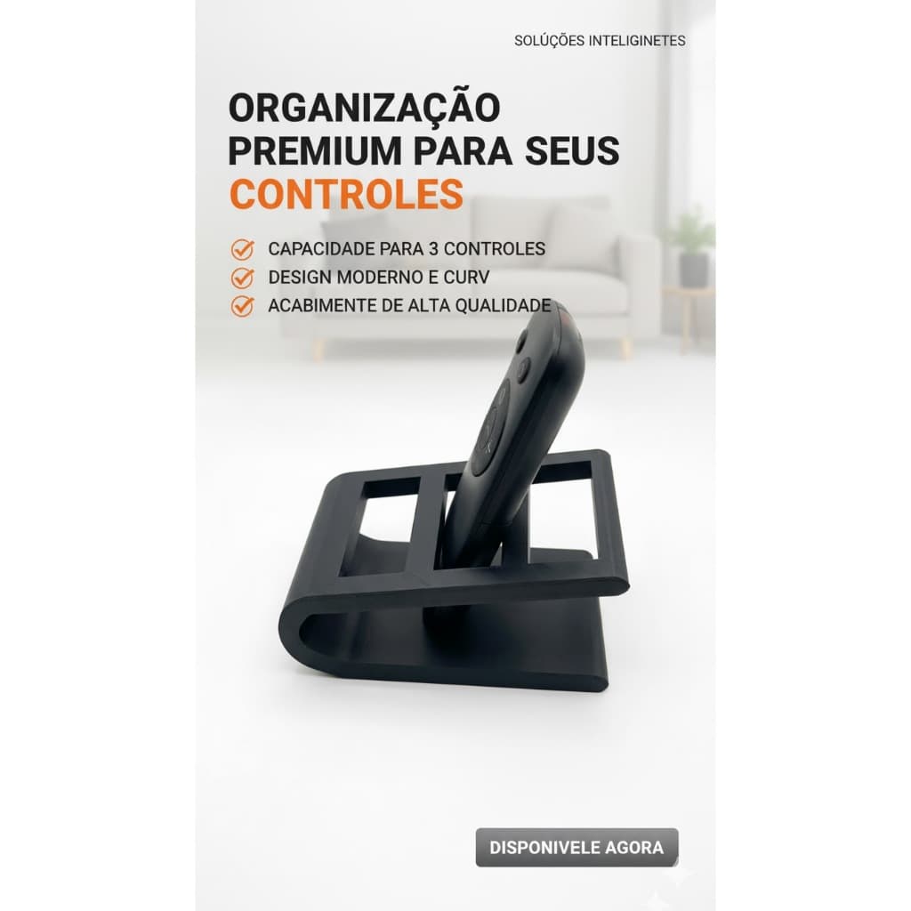 Suporte para Controle Remoto | Porta Controle TV Ar Condicionado | Organizador de Controle