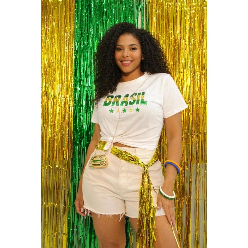 T-Shirts Brasil Luxo fio penteado 100% algodão