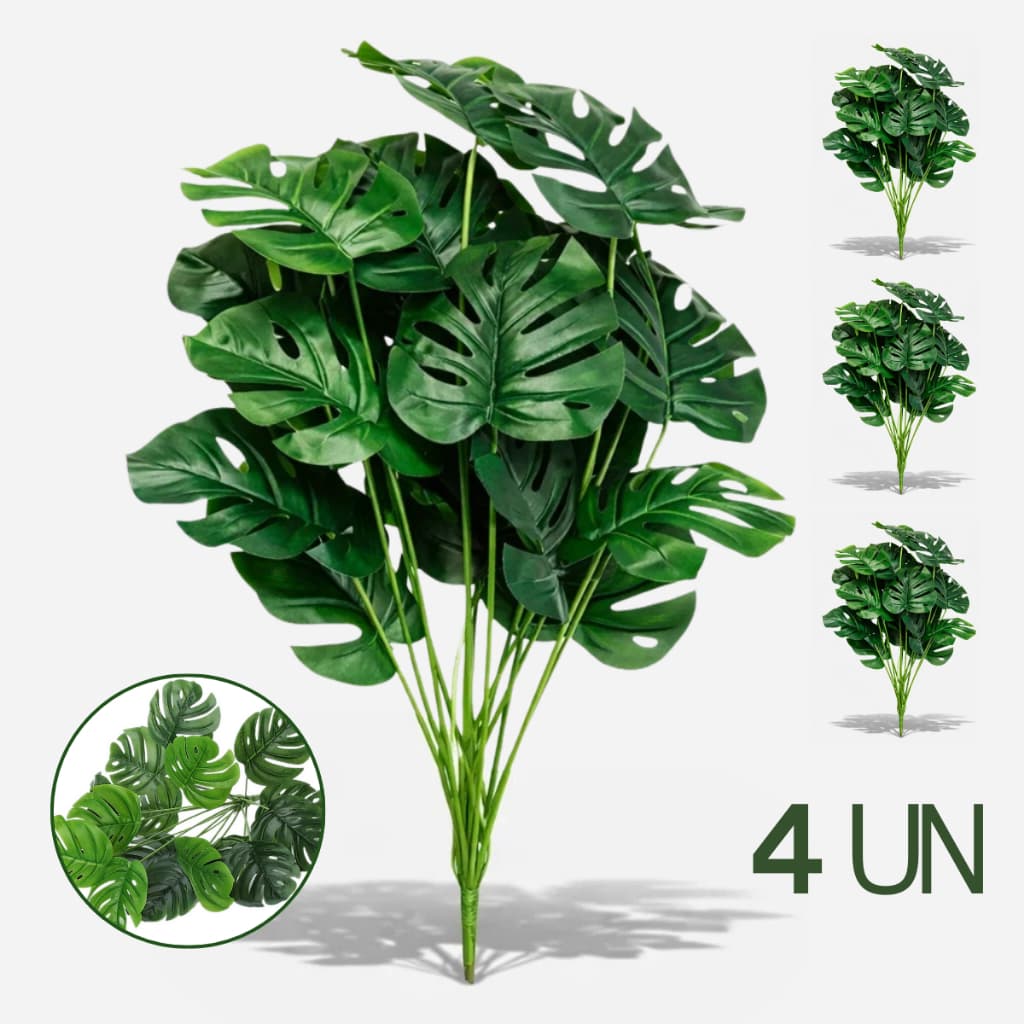 Planta Artificial Costela de Adão Arranjo Decoração Sala Folhagem Tropical Jiboia