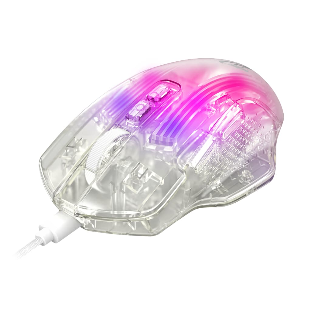 Mouse Gamer Redragon Chazzis Cristal RGB Sigma SG8960 24000 DPI Ergonômico 8 Botões M695CT