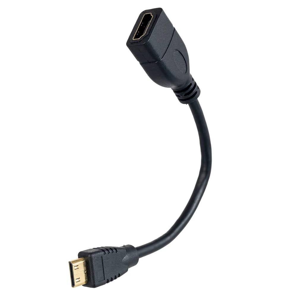 Cabo Adaptador Mini HDMI Macho para HDMI Fêmea 15cm Extensor Alta Qualidade