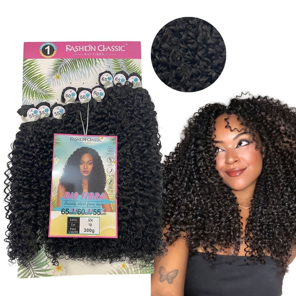 Cabelo Fashion Classic Cacheado Bio Fibra 300g Entrelace Tela 65 cm