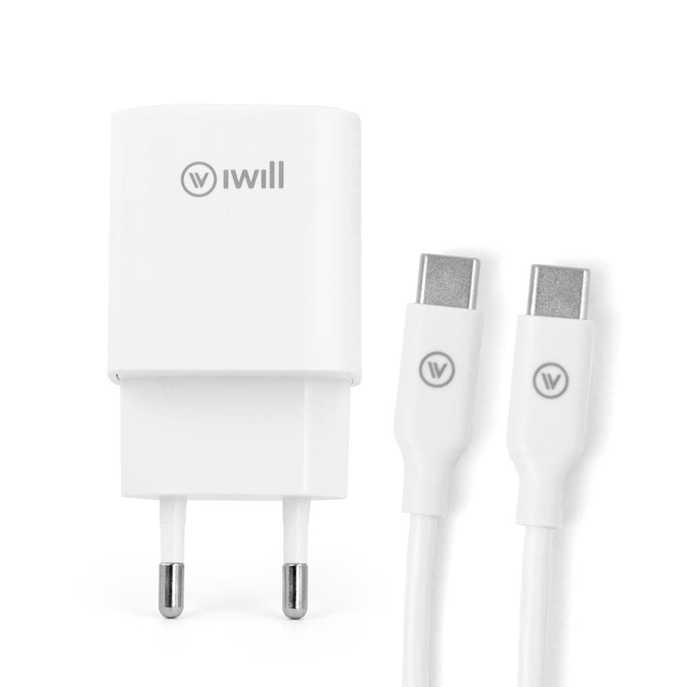 Kit de Carregamento USB-C 33W Branco | iWill Essencial