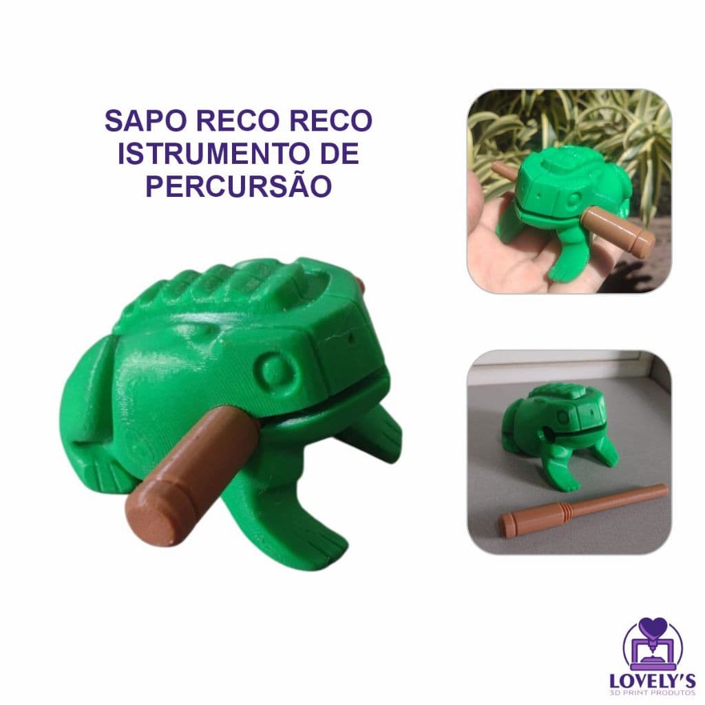Sapo Reco Reco Instrumento de Percursão Musical