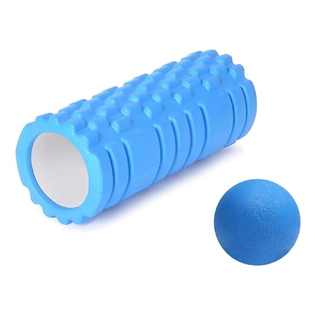 Bola E Rolo Liberação Miofascial Massagem Foam Roll Lacrosse