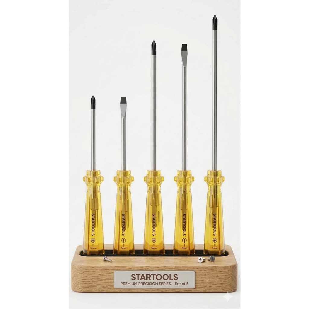 Jogo Kit 5 Peças Chave De Fenda E Phillips Startools 3'' 5'' 6'' PRO