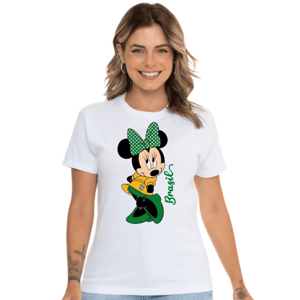 Camiseta MINIE BRASIL camisa brasil blusa mulher moda feminina copa promoção