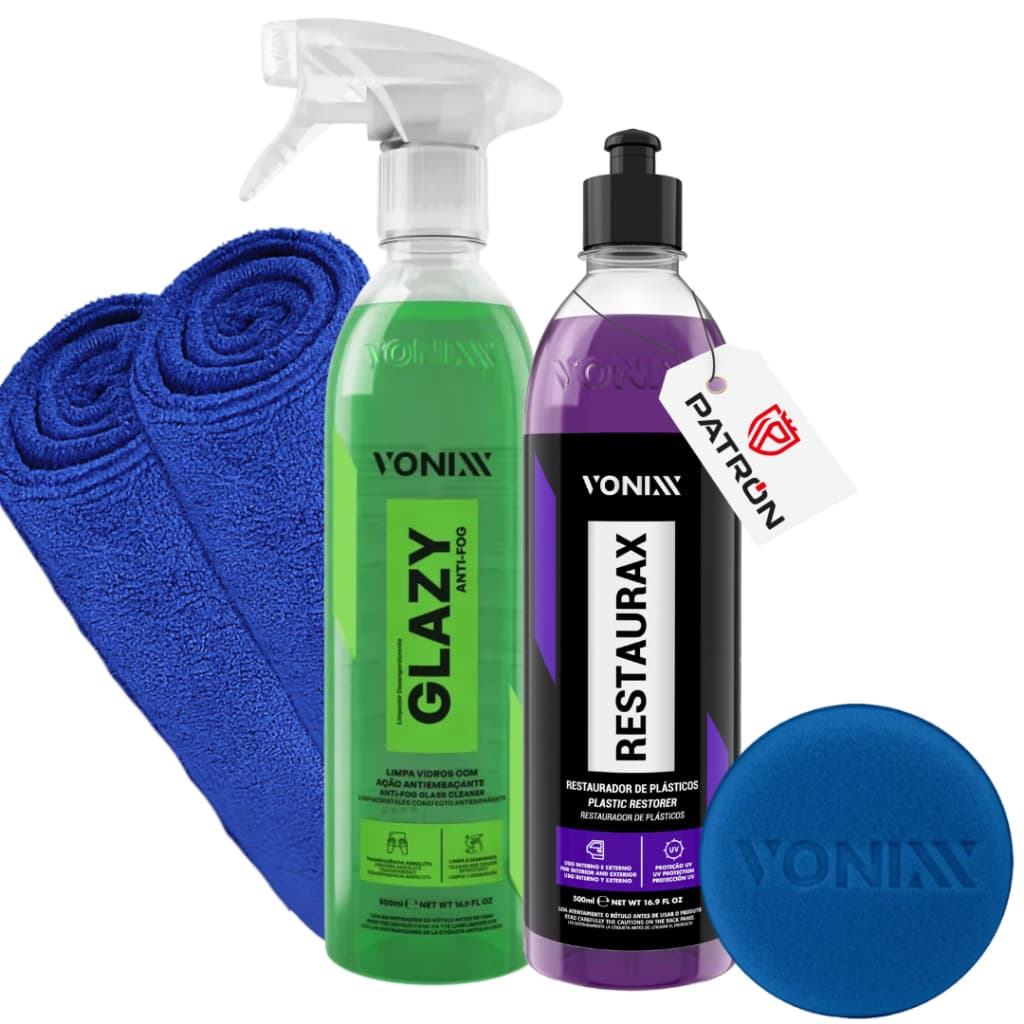 Kit Desembaçante Anti Fog Glazy + Restaurador Plástico