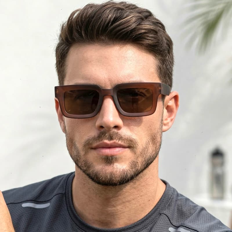Óculos de Sol Premium Com Proteção UV400 Unissex Quadrado Pequeno Estilo Urbano Retrô Tendência Esporte Leve