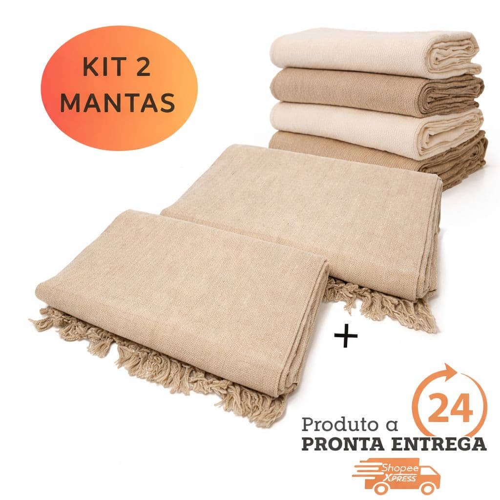 Kit 2 Manta Para Sofá/Cama Gigante Grande Decorativa Protetora 2.10x1.20 Luxo