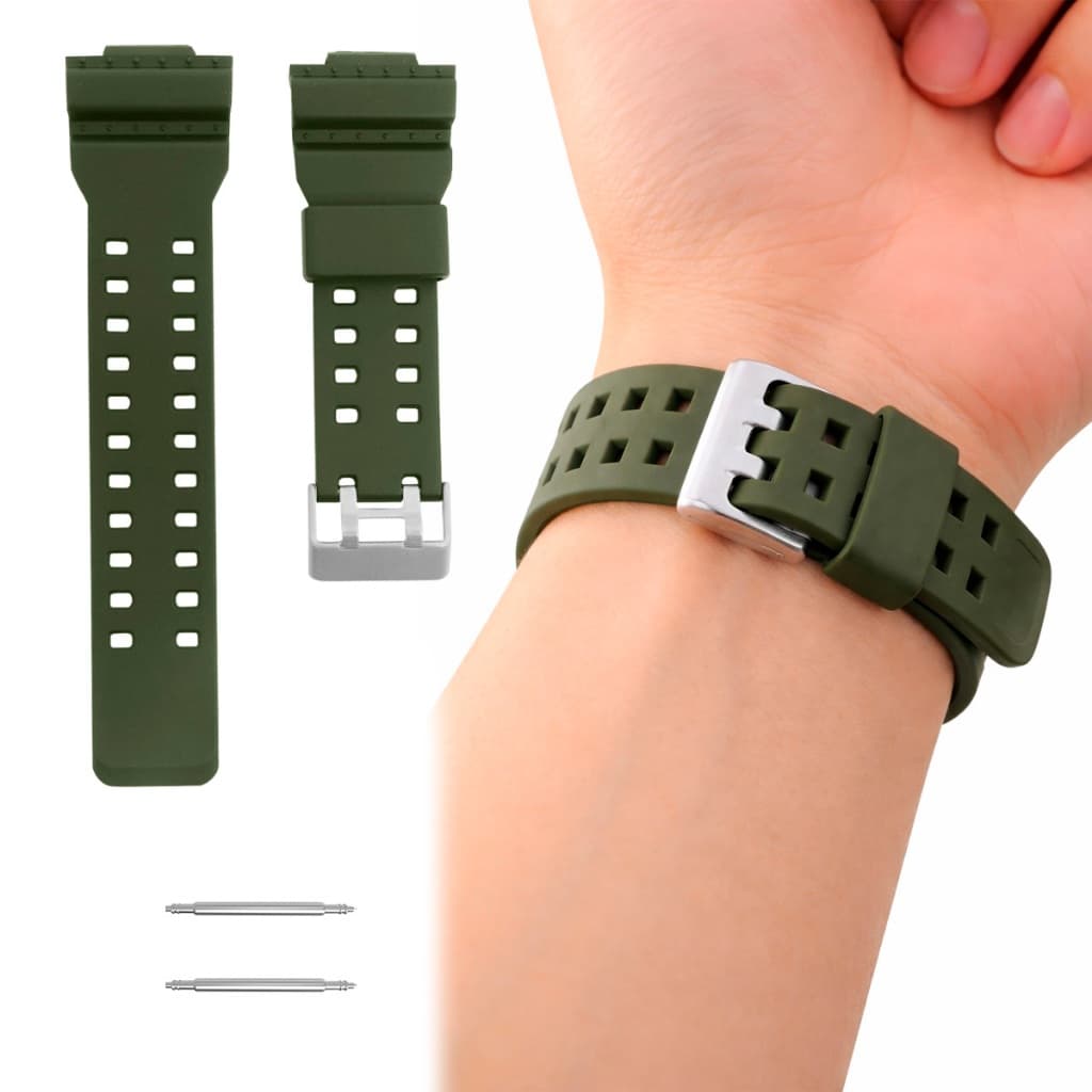 Pulseira Para Casio G-Shock GA-110LP GA-700UC Com Fivela Verde Militar