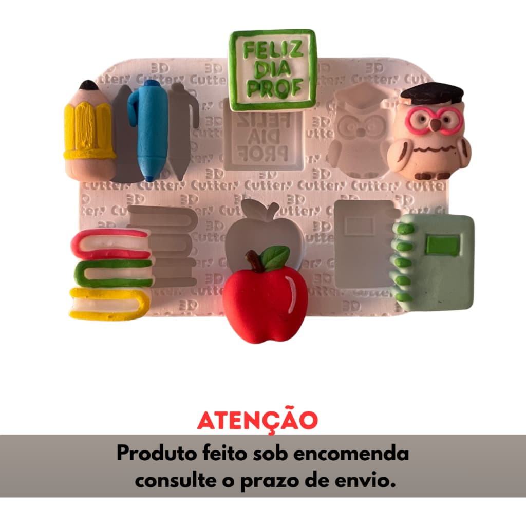 Molde de Silicone para apliques de Artesanato - Dia Dos Professores