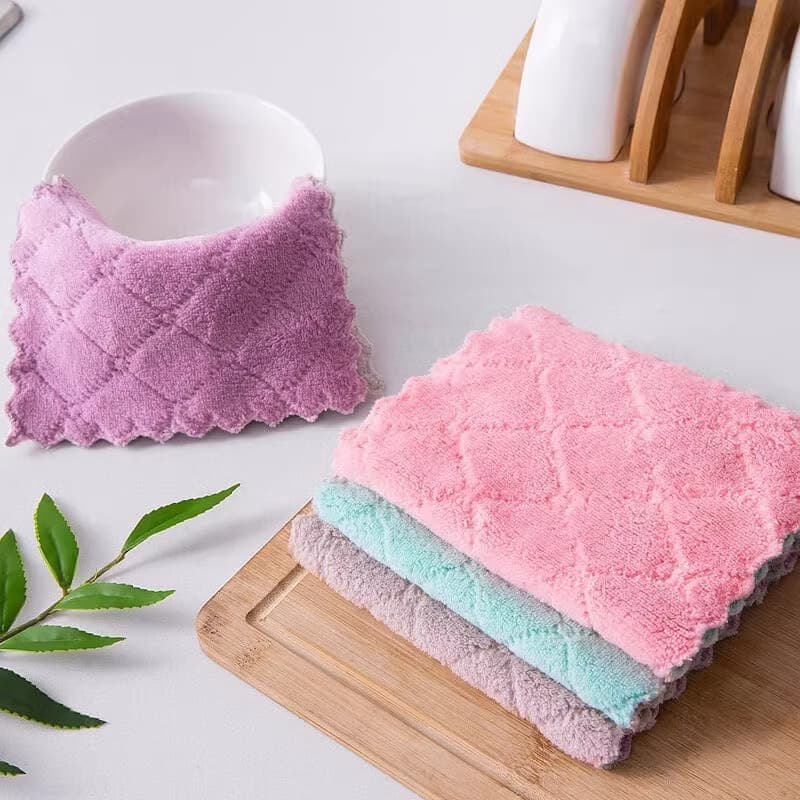 10 Peça Pano De Prato De Cozinha Microfibra Para Limpar O Pia Anti-Aderente / Pano De Limpeza / Óleo