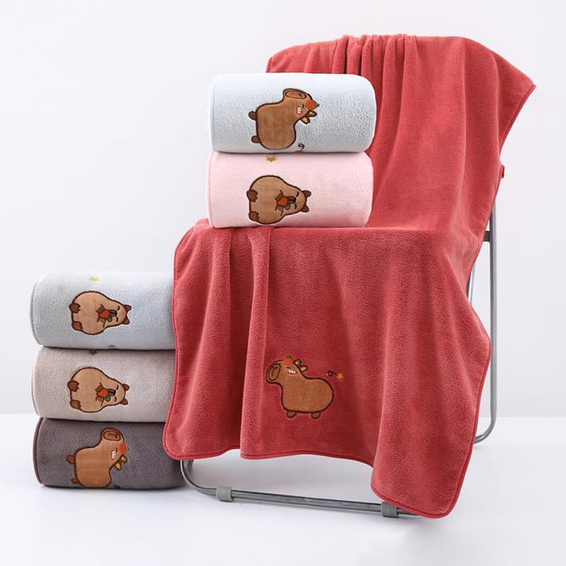 Toalha De Banho Infantil VEQE Tecido Microfibras Premium Maciez 70x140 Absorção Rápida