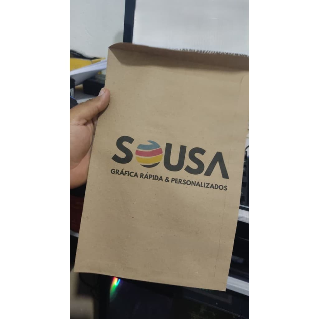 10 Envelopes Pardo A4 Personalizado para sua empresa