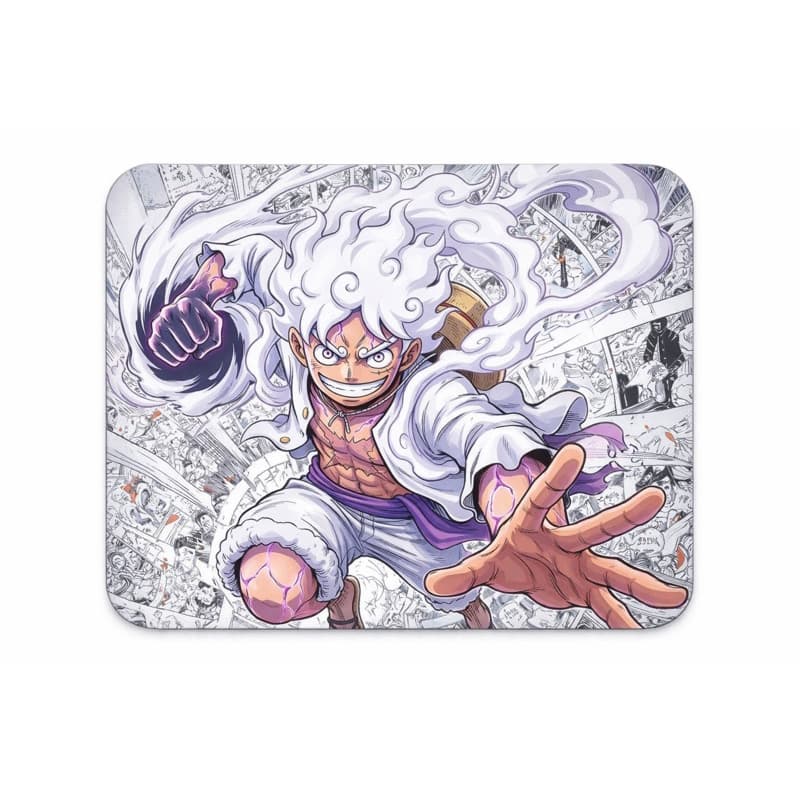 Mouse Pad Gamer Anime Luffy Gear 5 One Piece 15x18cm Antiderrapante