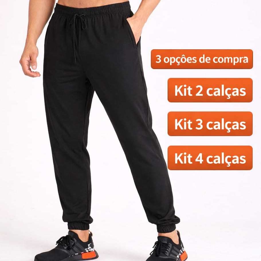 KIT 2,3 e 4 CALÇA JOGGER MASCULINA TACTEL COM ELASTANO ESPORTIVA,SECAGEM RAPIDA,PARA ACADEMIA,CASUAL