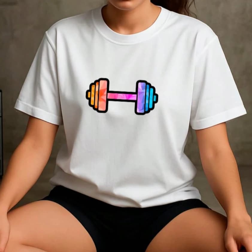 Camiseta Oversized Feminina Streetwear Algodão Malha Macia Peso Academia - Tendência