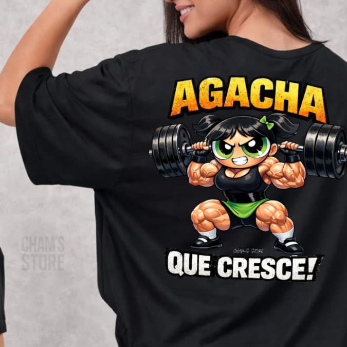 Blusa feminina Estilosa Camisa camiseta Exclusiva Meninas super Poderosas 100% algodão Oversized academia tshirt treino