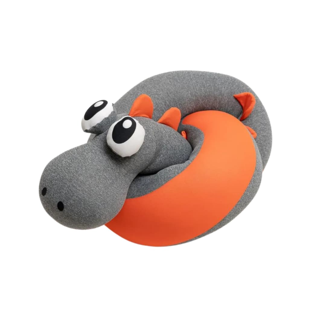 Almofada Rolo Nó Dino FOM Infantil Apoio Decorativo Hipoalergênico Quarto Bebê Criança