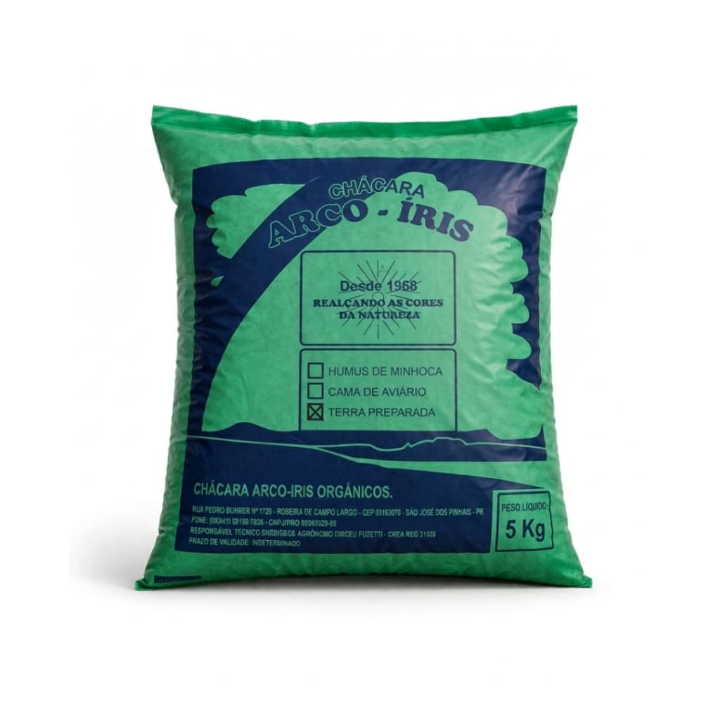5kg Terra Preta Preparada Adubada Ideal para Plantas, Flores, Suculentas e Hortas