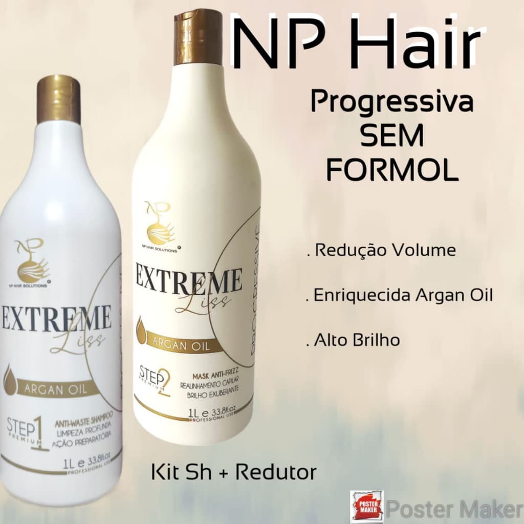 NP HAIR EXTREME LISS 1L REALINHAMENTO Argan Oil KIT
