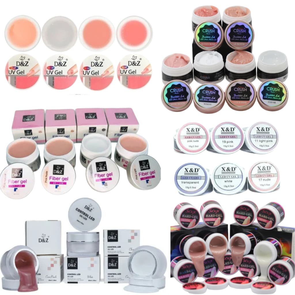 Gel Para Unhas No ATACADO CAIXA FECHADA 12 Unidades D&Z Crush Sioux X&D