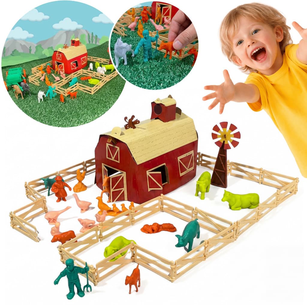 Fazendinha Playset Fazenda Rural 22 Pcs Miniaturas Gulliver