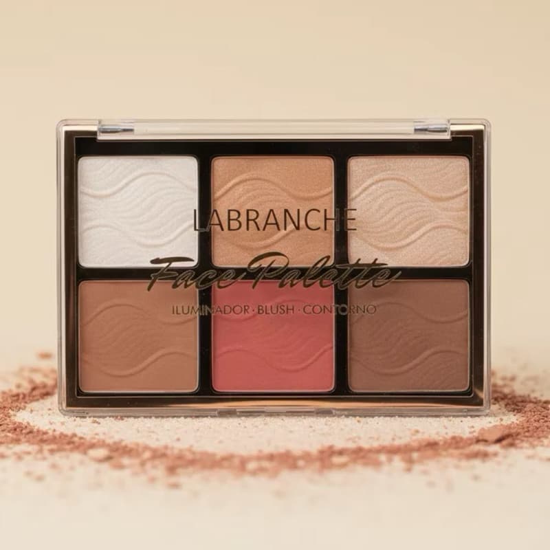 Paleta Labranche – Iluminador, Blush e Contorno 3 em 1
