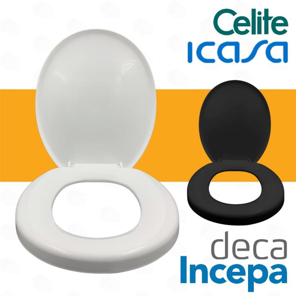 Assento Sanitário Tampa Vaso Oval Vision Redondo Injetado Roca Icasa Logasa Deca Celite Incepa Hervy