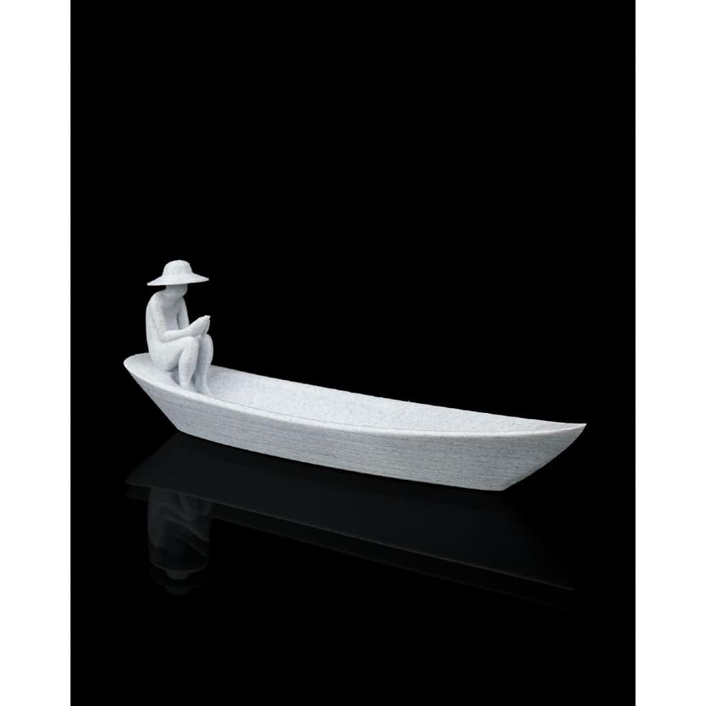 Incensário Barco com Boneco Oriental Decorativo