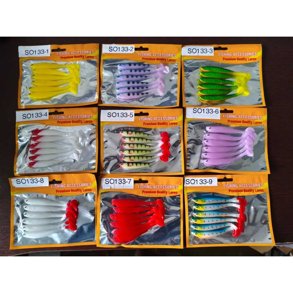 KIT COM 06 ISCAS DE SILICONE 9 CM 4,1 GRAMAS