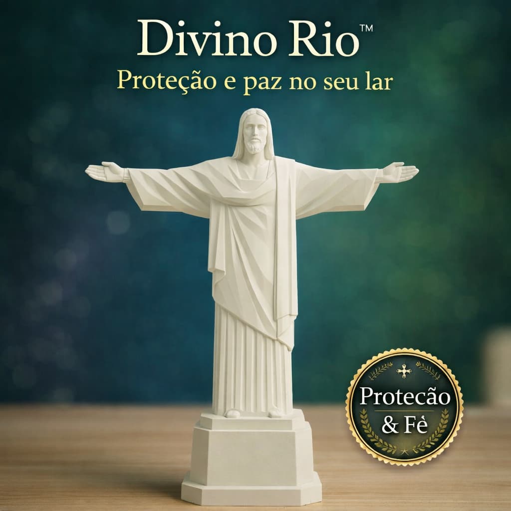Divino Rio™ Decoração para Casa Rio de Janeiro - Cristo Redentor Lembrança Rio de Janeiro - Low Poly