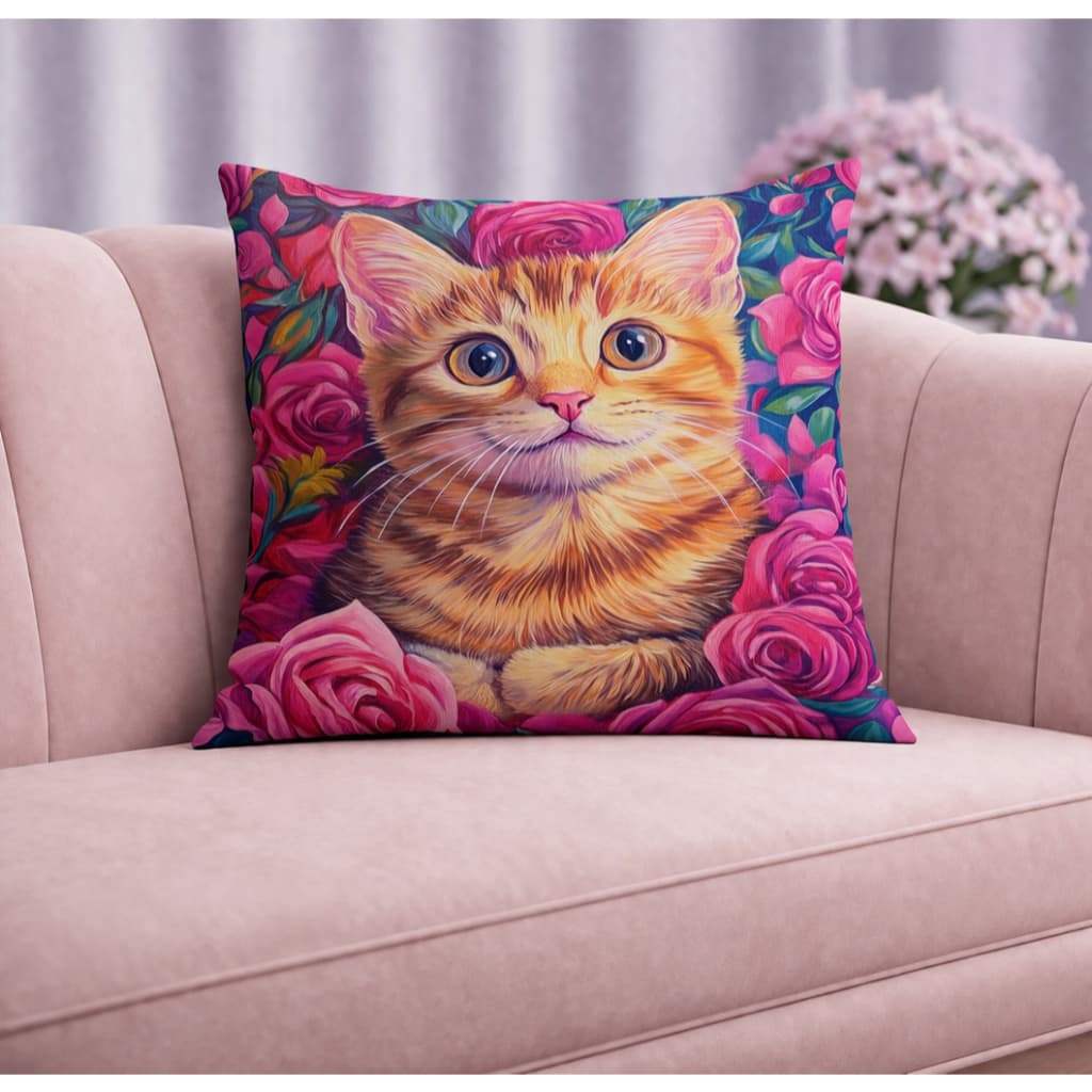 Capa Para Almofada Decorativas de Luxo, Estilo Moderno Pet Gatos Gatinhos Seu Pet Aqui Amor Sublimadas 45x45
