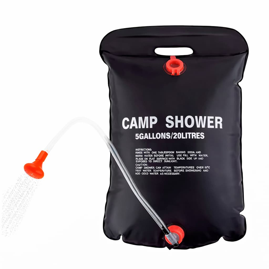 Chuveiro De Acampamento Solar Portátil Com Mangueira 20 Litros
