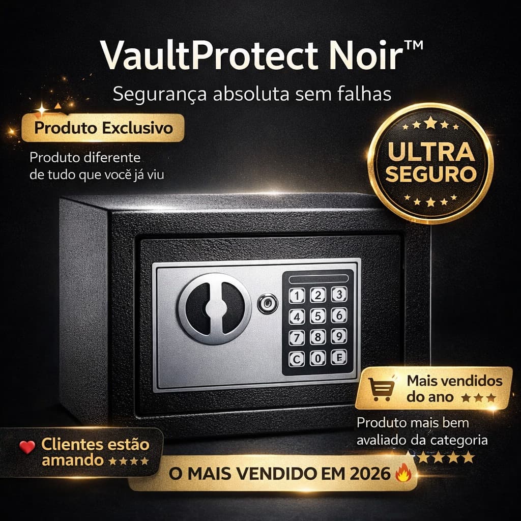 Cofre Eletrônico Digital com Senha e Chave Aço Reforçado Segurança para Dinheiro e Documentos