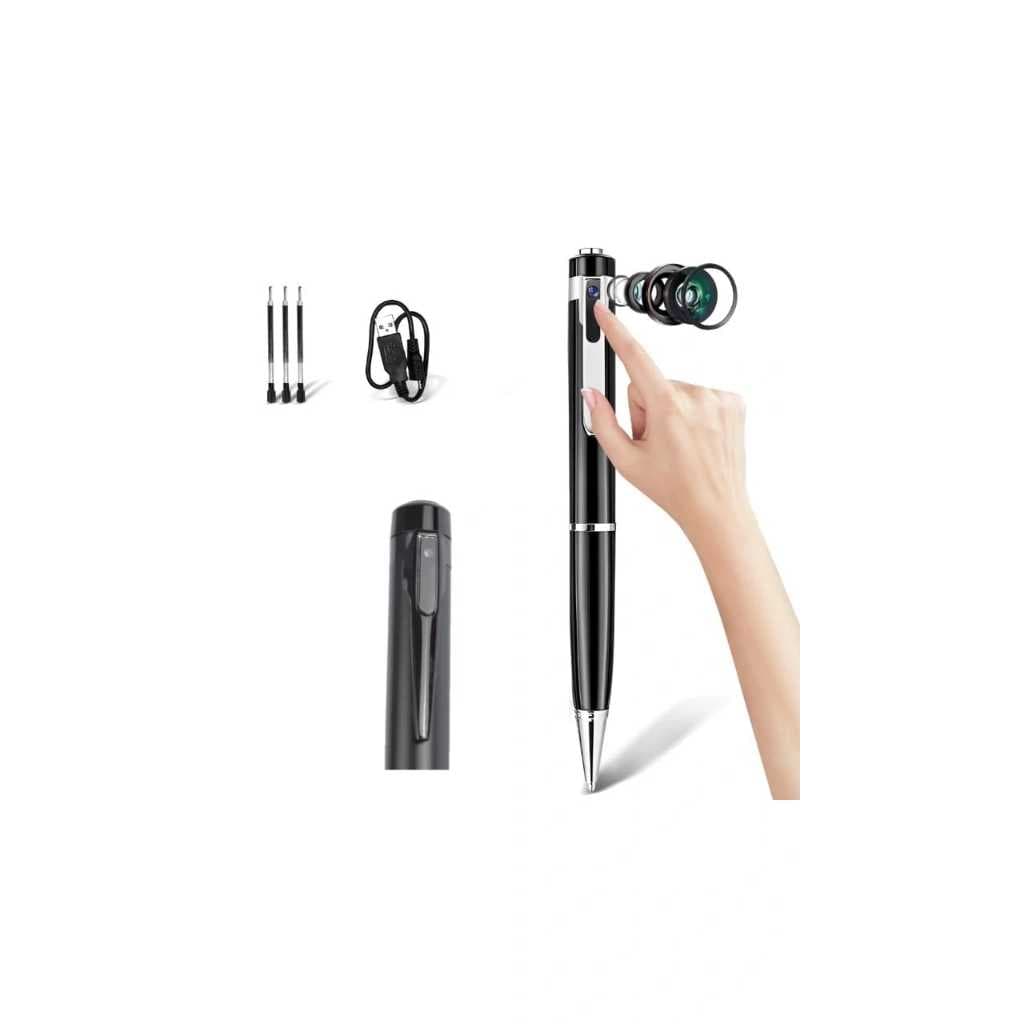 Caneta Espião HD Mini Câmera De Bolso Gravador De Áudio E Vídeo Inteligente Caneta Filmadora