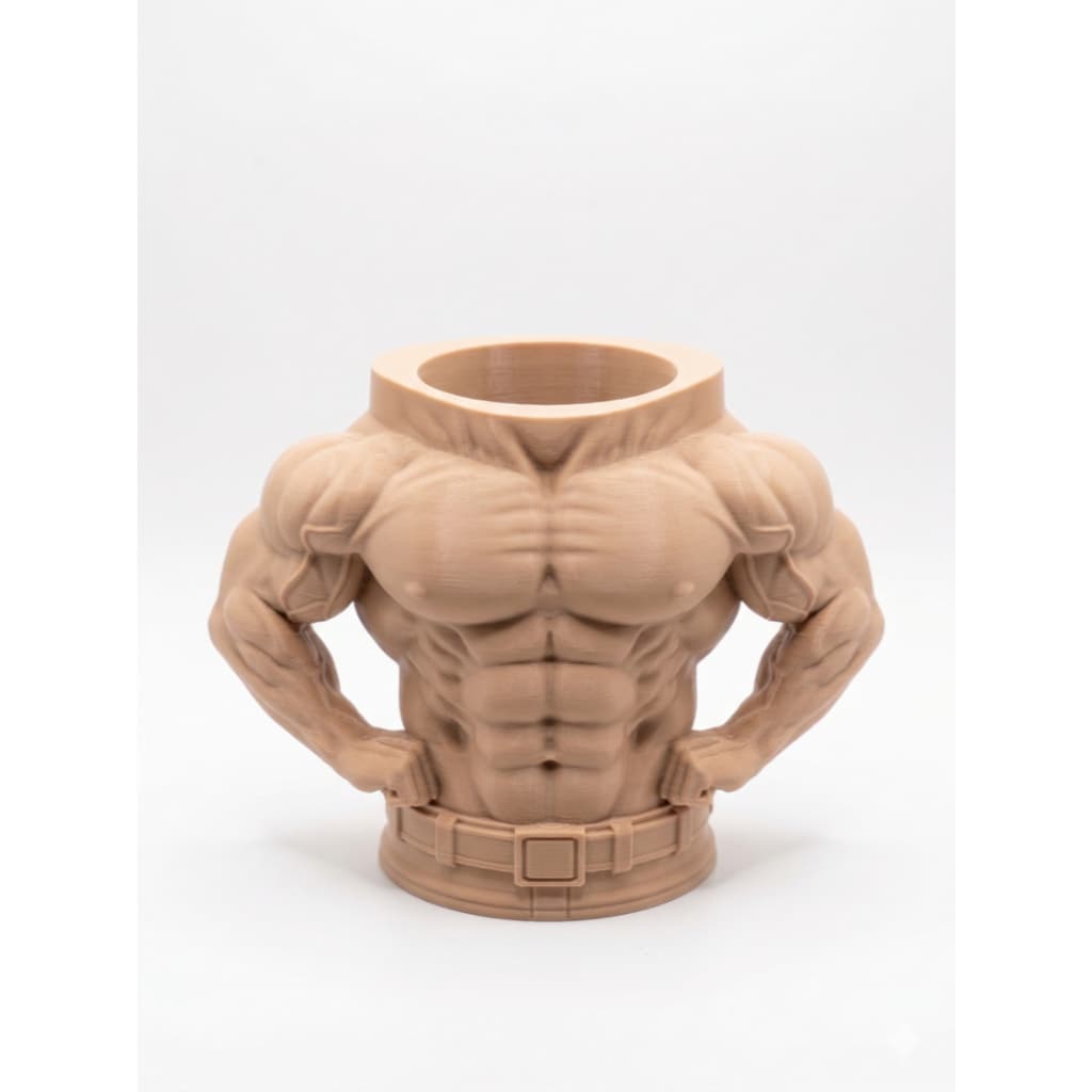 Porta Caneta Criativo Corpo Musculoso Decorativo Organizador de Mesa Escritório Gamer