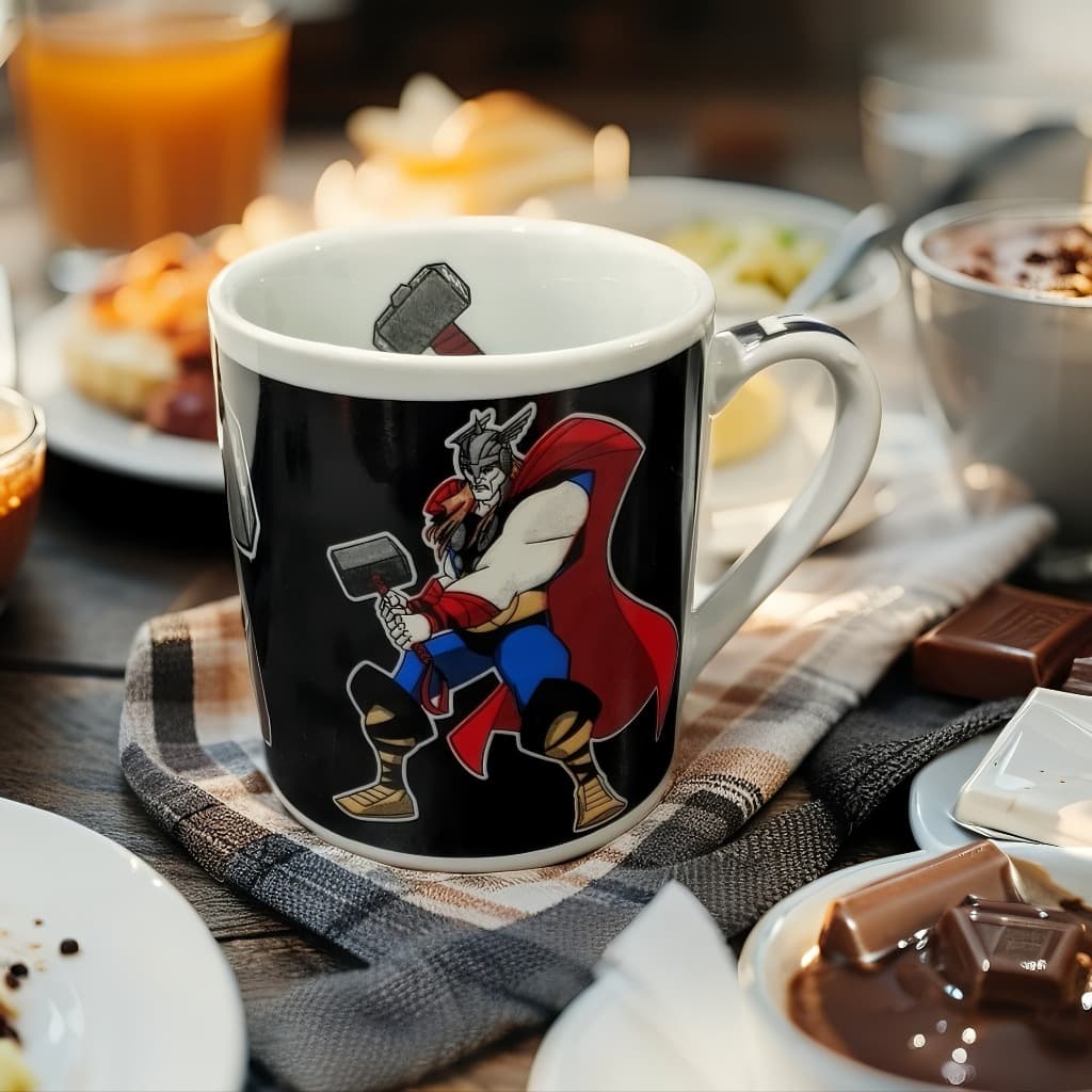 Caneca Personalizada Thor Desenho Cerâmica 310ml