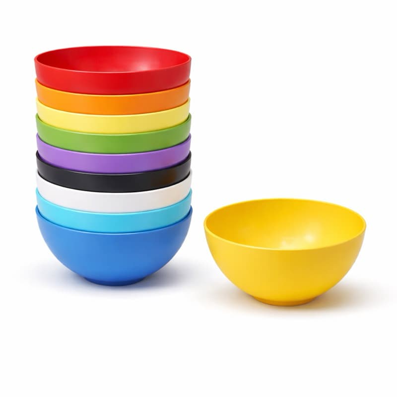 Kit Com 10 Tigelas Cozinha 380ml Potes Plástico para sobremesas Açaí Sorvete Doces Salgados Sopas Caldos