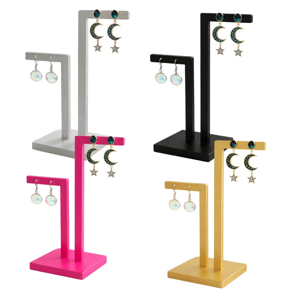 Suporte para Brincos Duplo Expositor Porta Joias Decorativo Organizador Bancada Premium